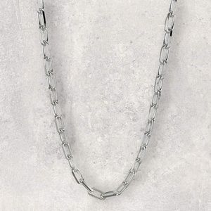925 ITALY Sterling Silver Knife Cut 8.3mm Anchor Chain Men's Necklace